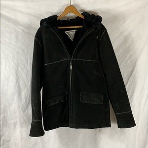 Marvin Richard Leather Faux Fur Lined Zip Jacket